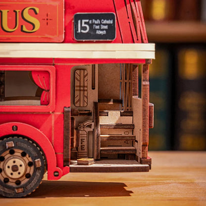 Rolife London Tour Bus Car 3D Wooden Puzzle Model Toy Home Decor Xmas Gift